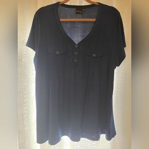 Elie McCarthy Woman Navy Top
